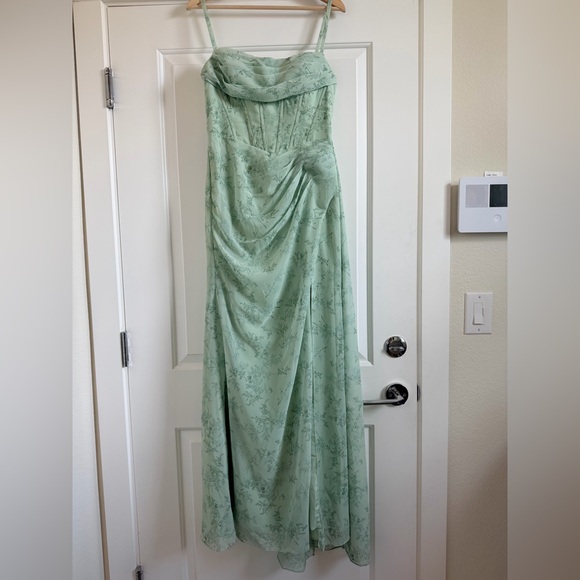 Birdy Grey Dresses & Skirts - Elegant Sage Green Floral Gown by Birdy Grey